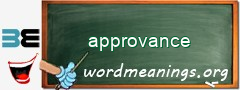WordMeaning blackboard for approvance
